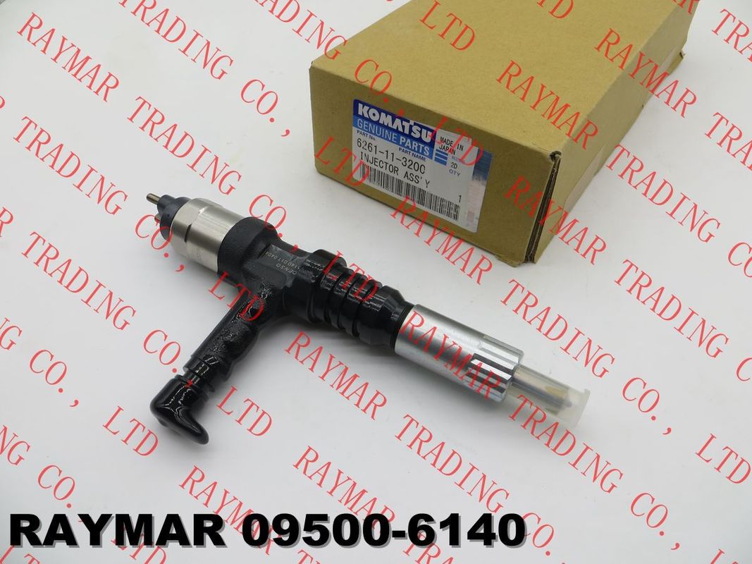 DENSO Genuine common rail fuel injector 095000-6140 for KOMATSU SAA6D140E-5 6261-11-3200, 6261113200